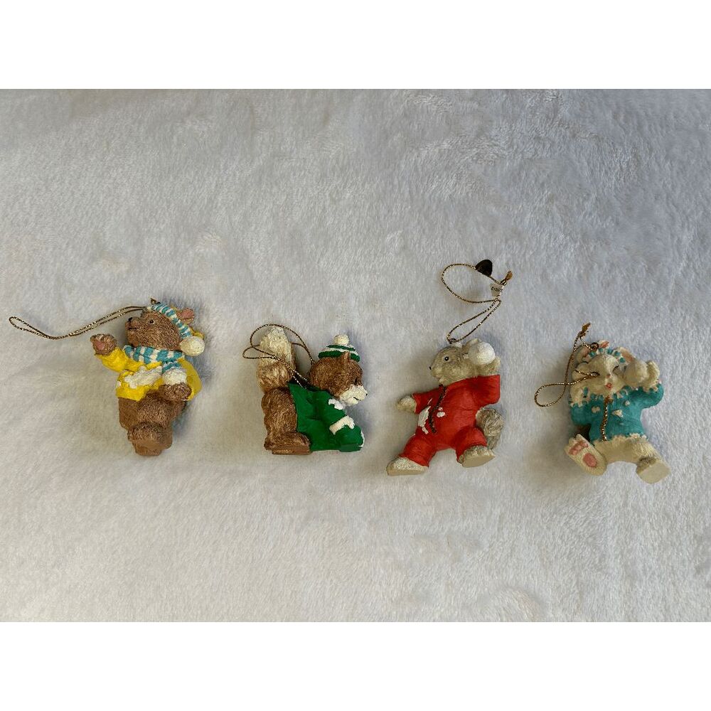 Vintage House of Lloyd Winter Wildlife Games Figures, Christmas Set Animals